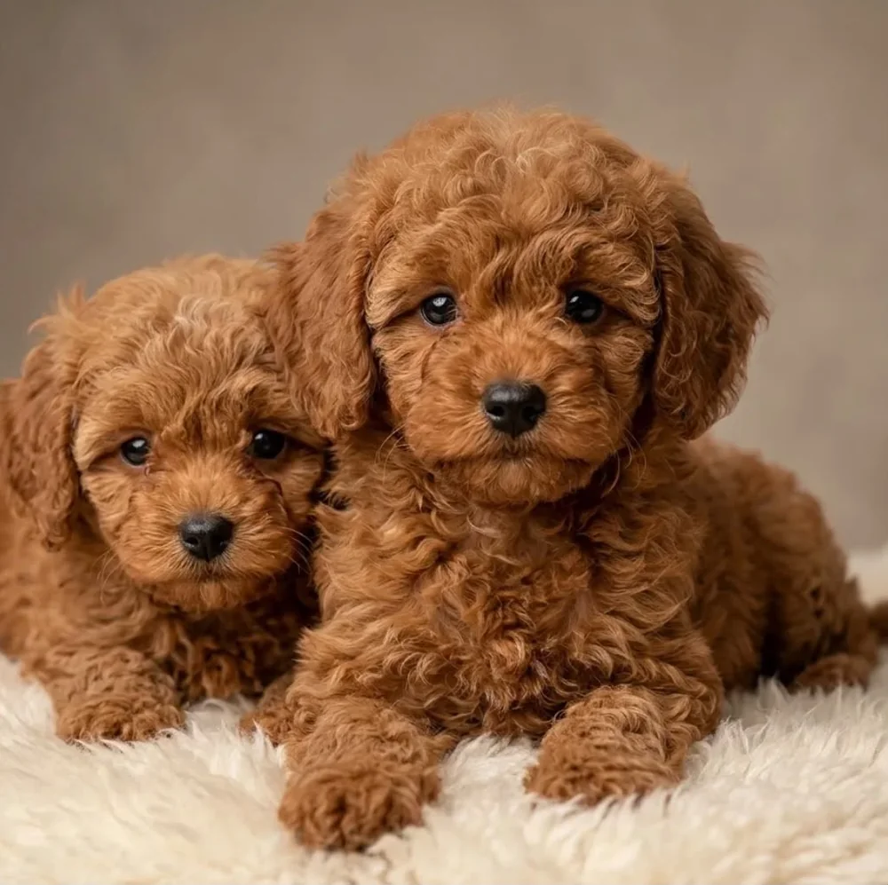 Poodle yavrular: Şeker, Kurabiye