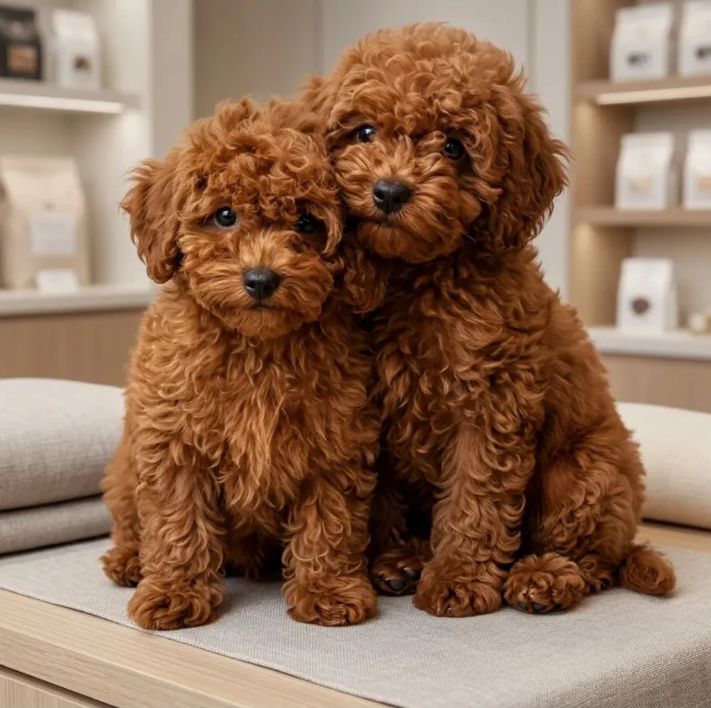 Poodle yavrular: Vanilya, Kahve