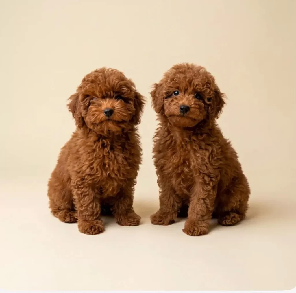 Şeftali & Kavun – satılık kızıl Toy Poodle yavruları