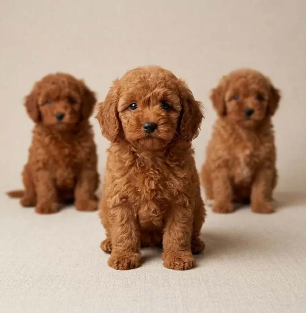 Vişne, Kızılcık & Sumak – satılık kızıl Toy Poodle yavrusu
